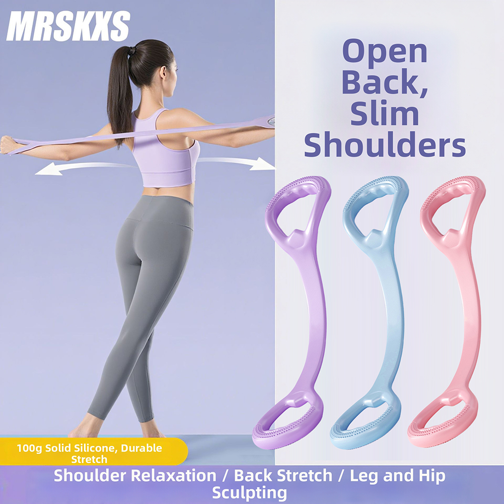 Posture Corrector Back - 8 形状弾性エクササイズバンドホームジム用背中ストレッチバンド姿勢矯正用ヨガ姿勢理学療法用